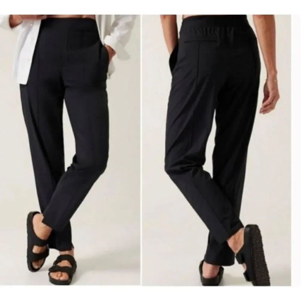 Athleta black size 6 Athleisure comfortable workout pants